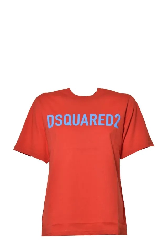 Dsquared2 Junior DQ1770D0A4C t-shirt rossa logo bambino
