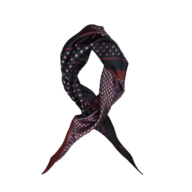 Maison Margiela S50TE0125M36063 foulard nero bordeaux