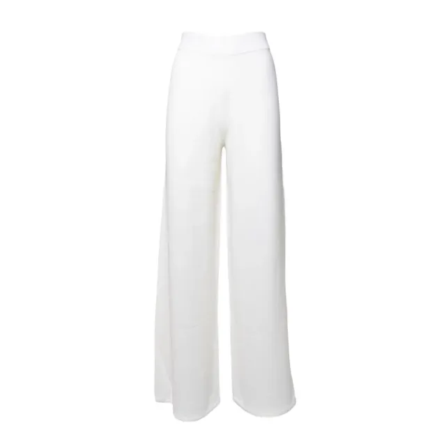 MaxMara Nigeria pantalone bianco lana vergine XS M