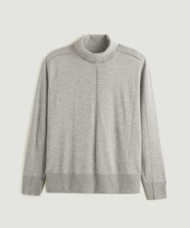 Rodier Maglione Dolcevita Donna Grigio Medio Collo Alto