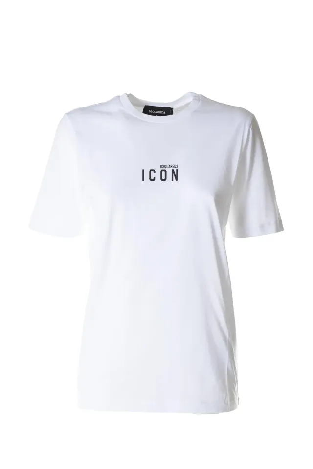 Dsquared2 Icon t-shirt cotone bianca mini logo S