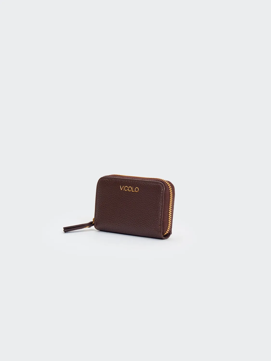 Vicolo Martellata portafoglio ecopelle moka zip
