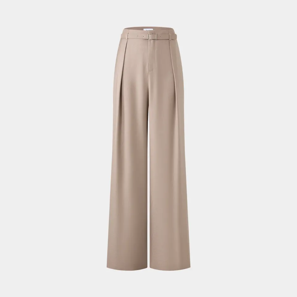 PORTS Chill Day pantaloni palazzo beige poliestere