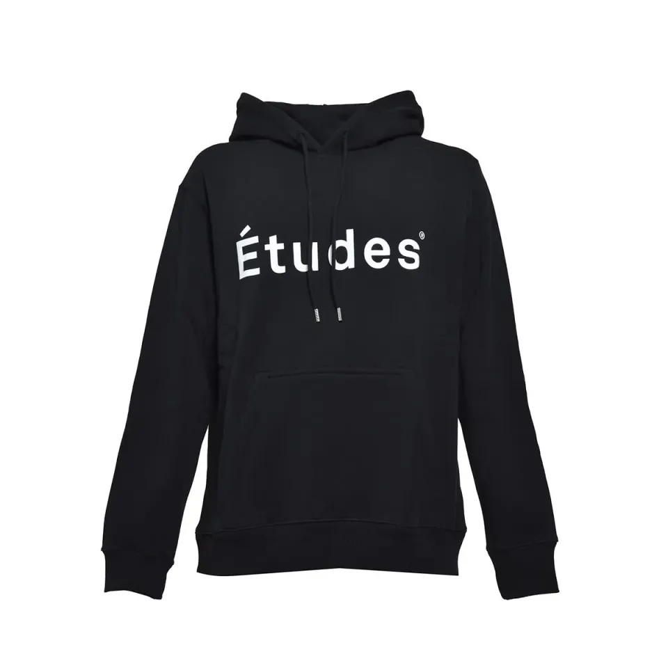 Etudes Klein C00ME250A01599 felpa cappuccio nera cotone