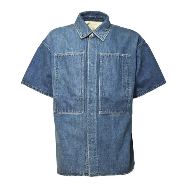 Jil Sander J47DL0168J45291 camicia jeans denim blu M