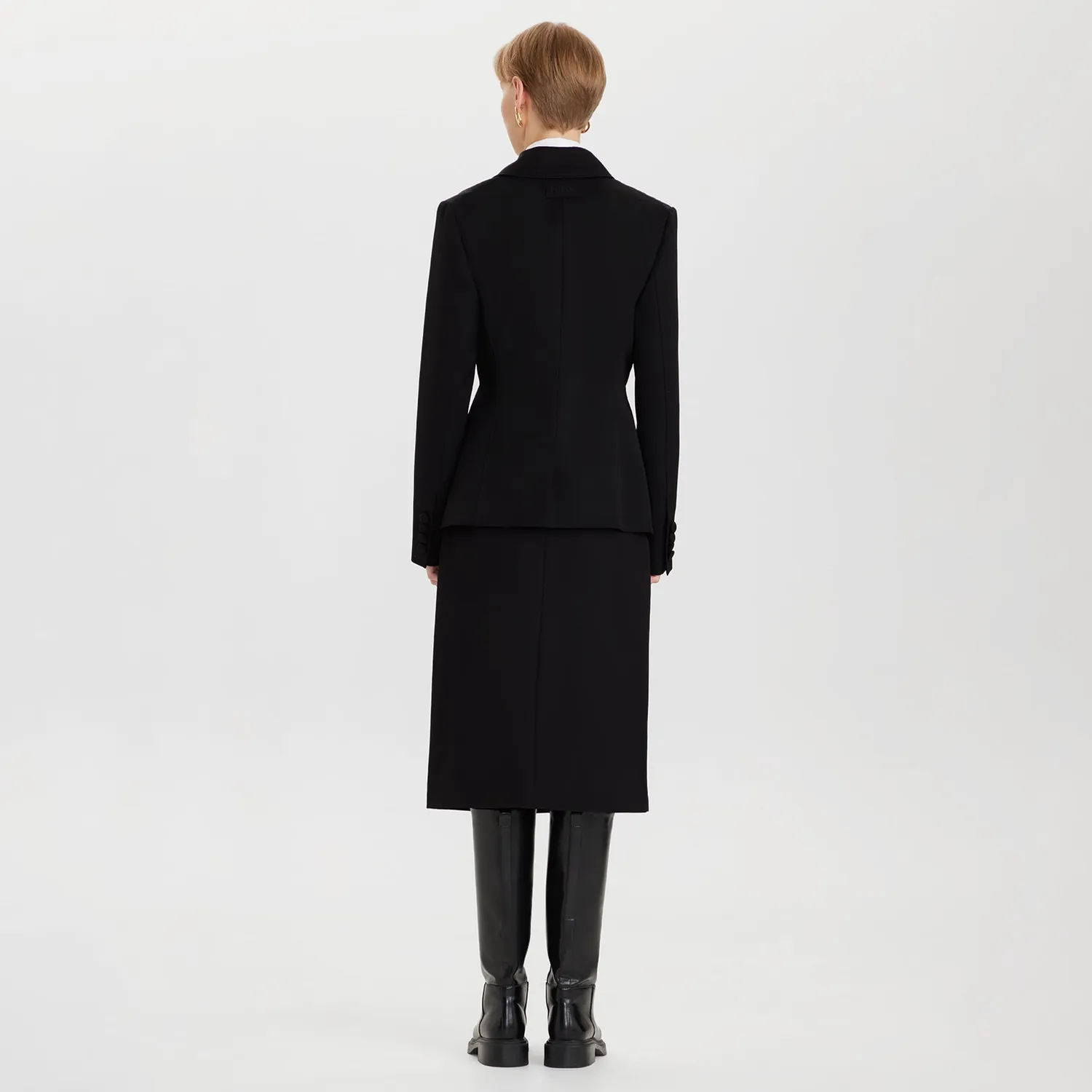 PORTS PW426BDB01 blazer lana nero doppiopetto