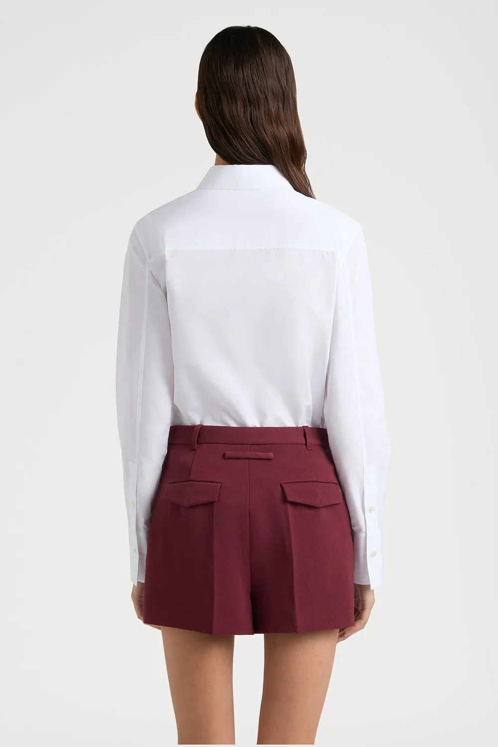 PORTS 1961 No.10 Wrap Shirt camicia bianca cotone