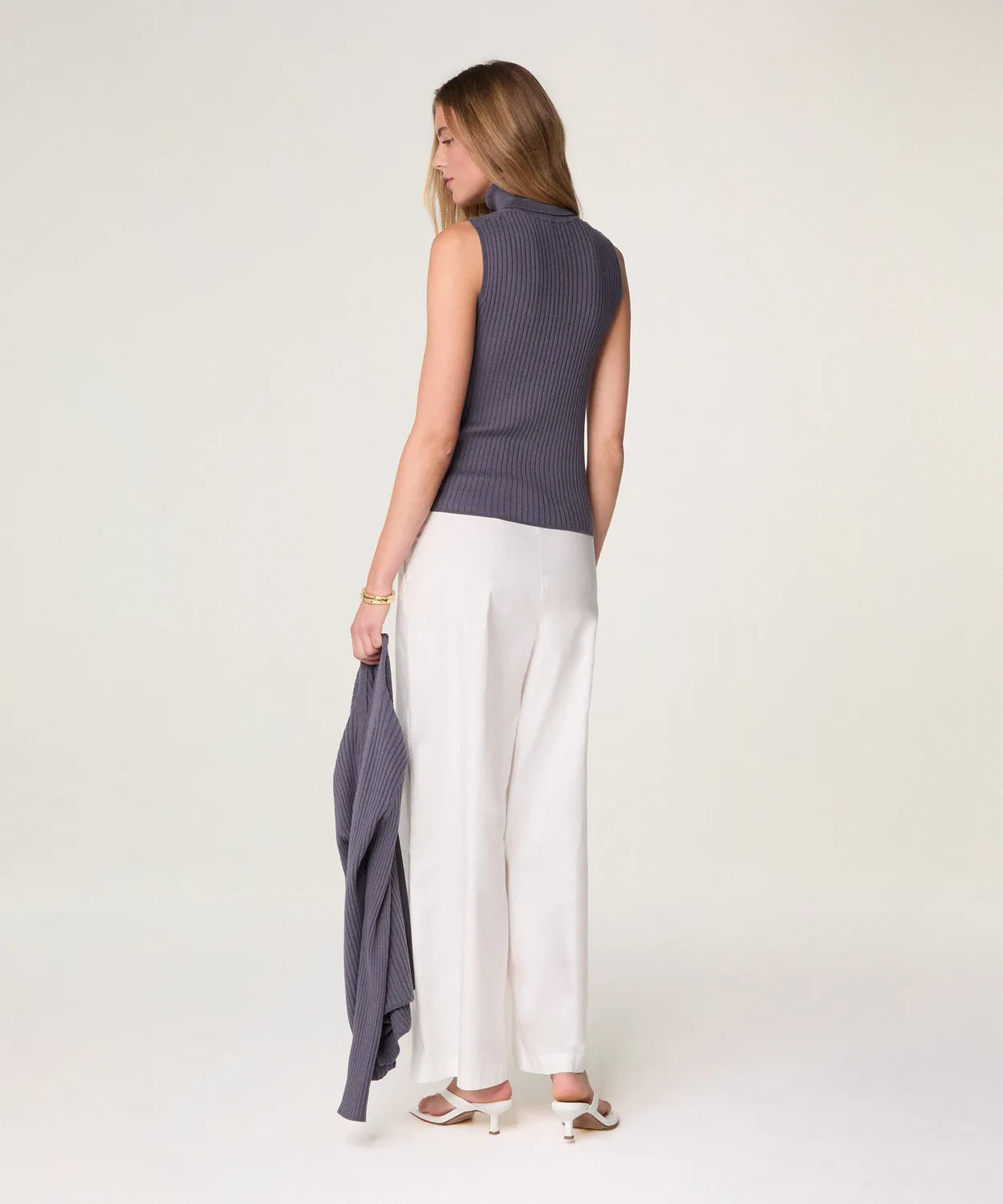 Rodier Twin-Set Dolcevita Maglione Grigio Topo Seta