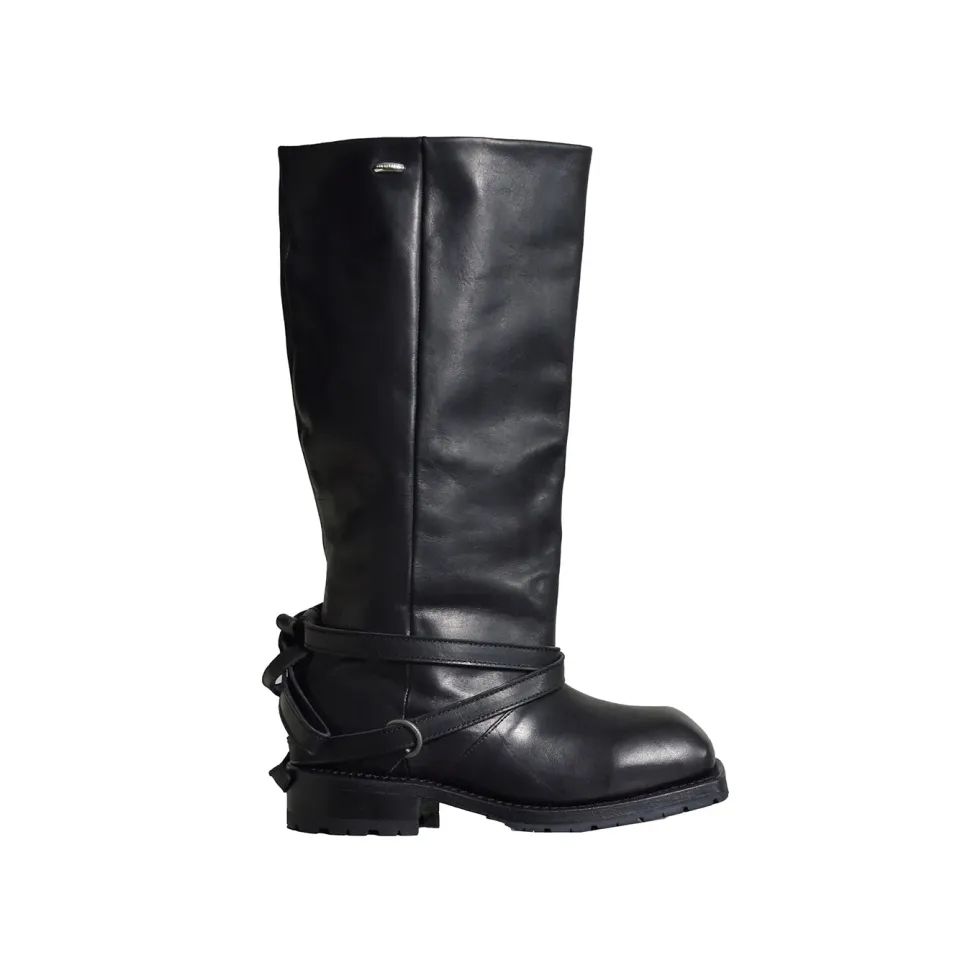 Our Legacy High Engine Boot A4257HB stivali nero pelle