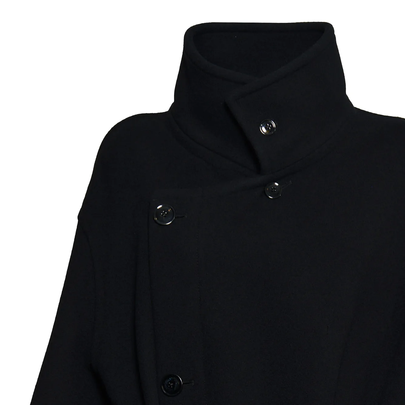 Lemaire CO1037LF1116 cappotto nero lana