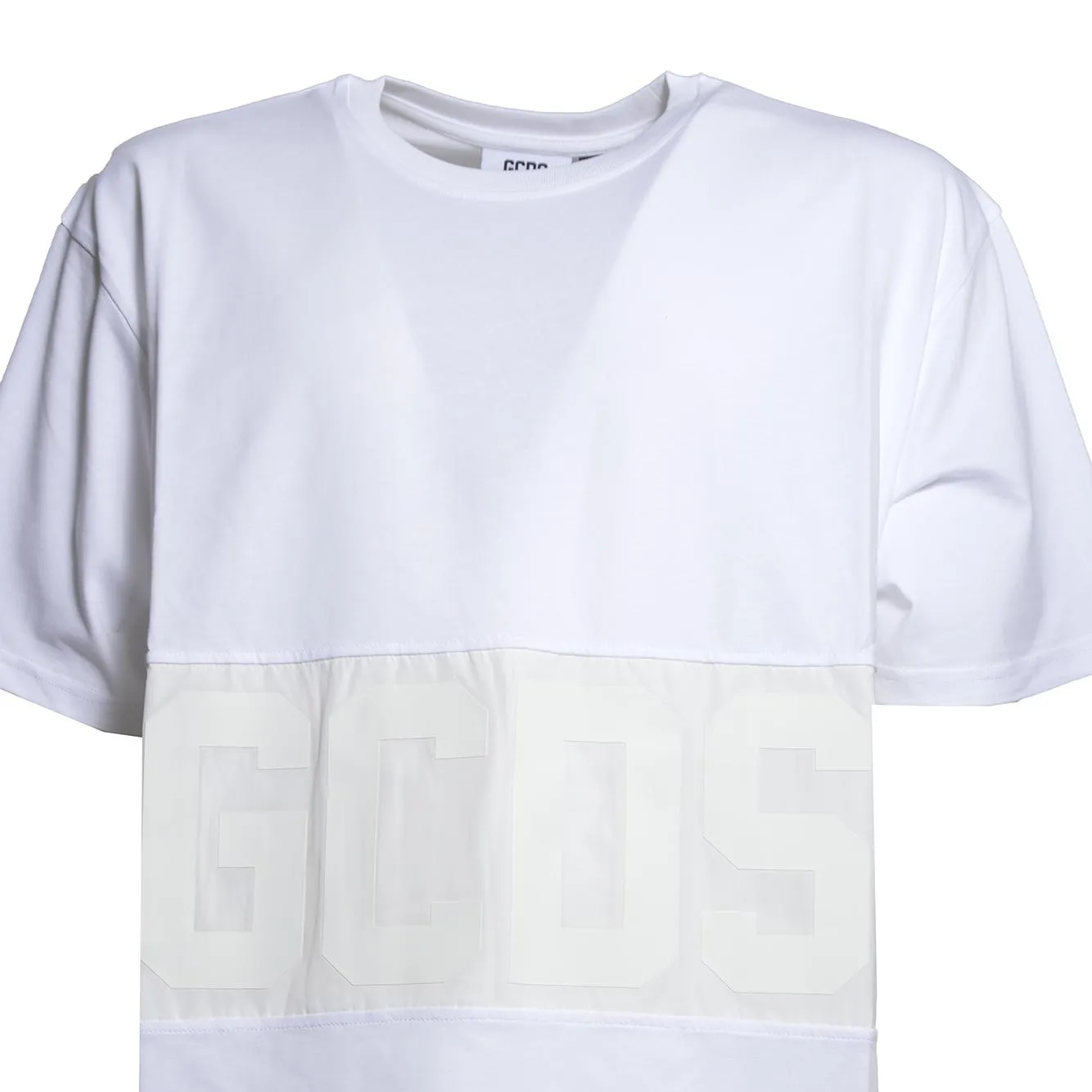 GCDS Band Logo Tonal Z0MLQC109 T-shirt Bianca