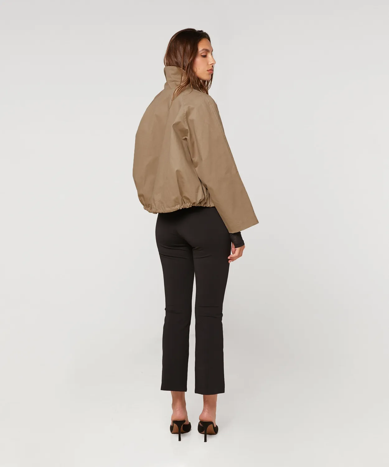 Rodier Giacca Oversize Cotone Beige Scuro Zip