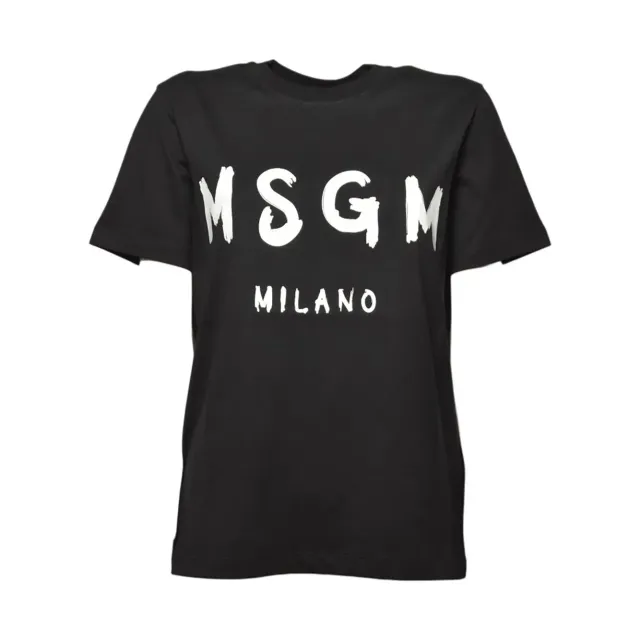 MSGM Pennellata 2000MDM510200002 t-shirt nero cotone