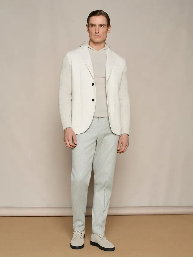 Paul Taylor pantalone flanella grigio wide fit coulisse