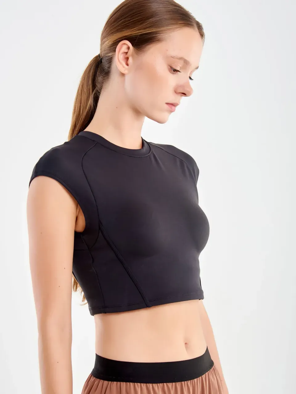 Vicolo UAC0013099 top smanicato nero modellante