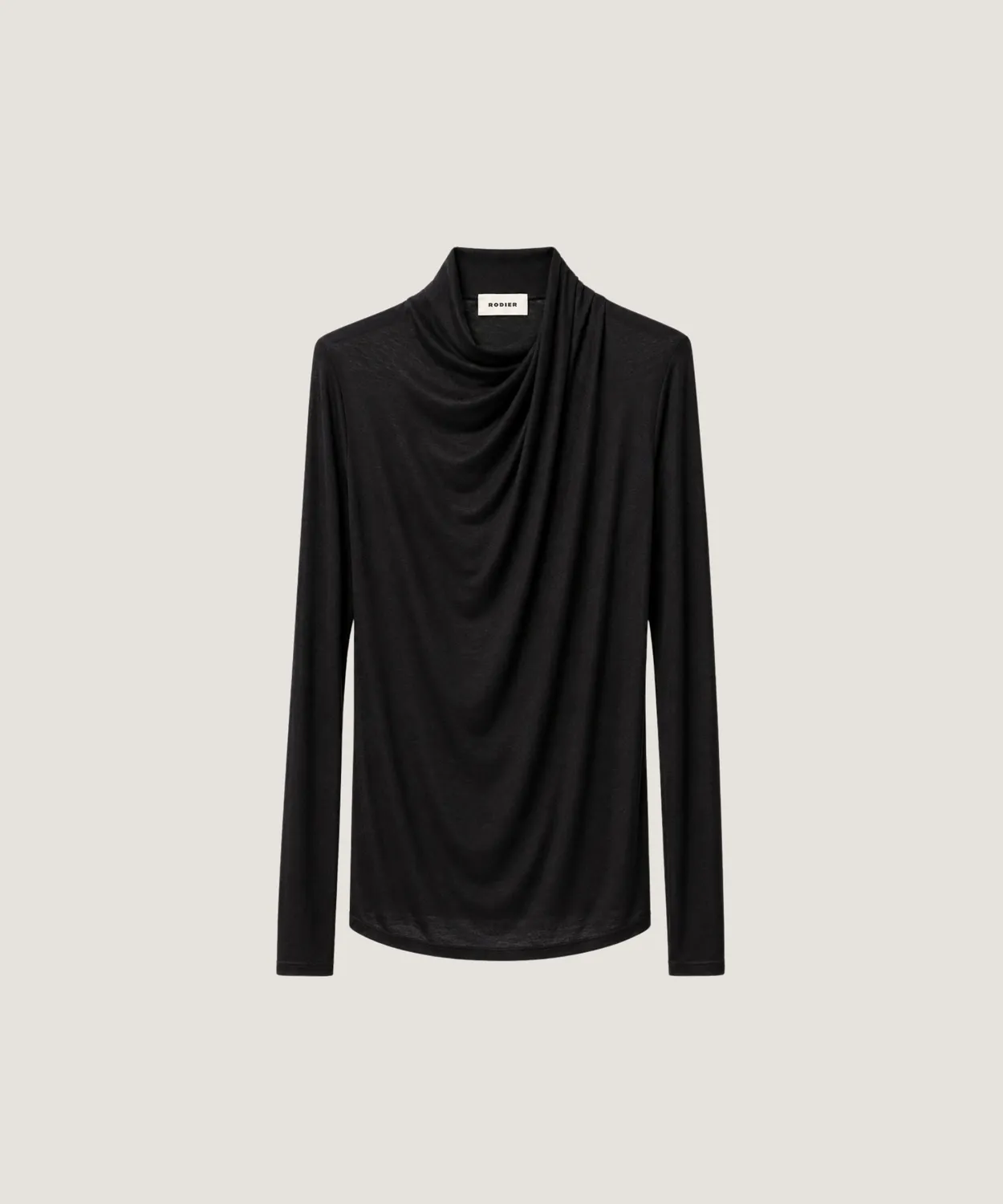 Rodier t-shirt drappeggiata nera maglia fine S
