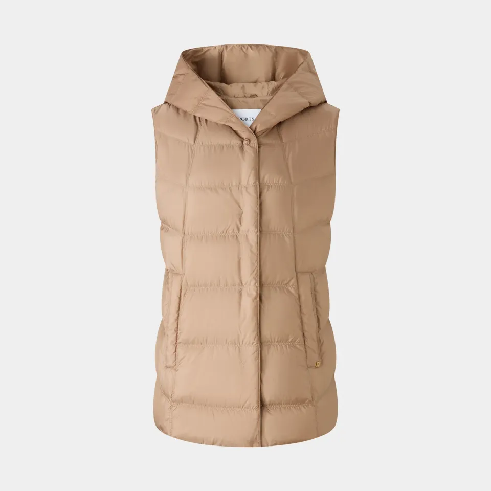 PORTS LQ9U061WZP018 gilet imbottito pecan brown antivento