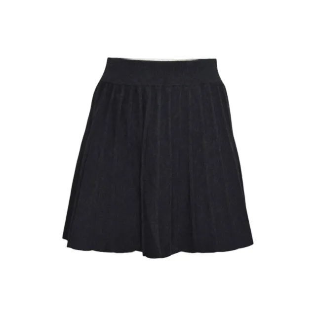 Saint Barth Irina gonna plissettata antracite maglia merino
