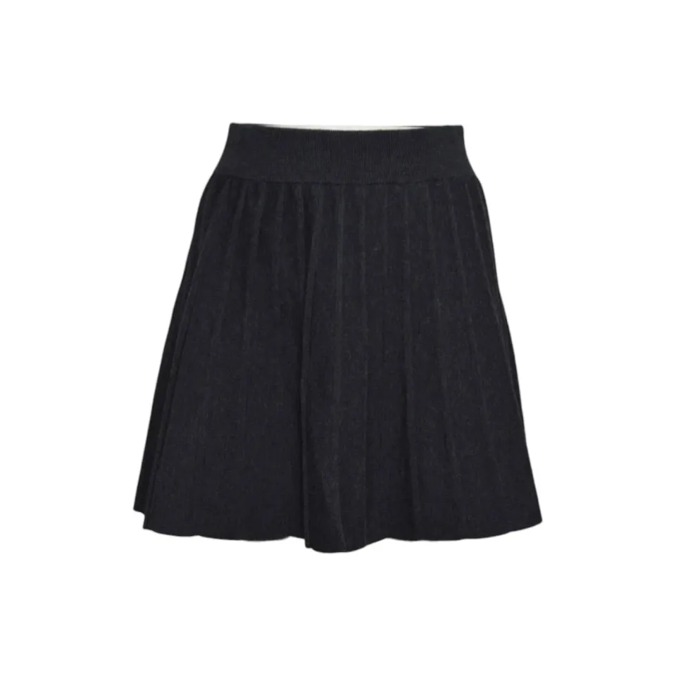 Saint Barth Irina gonna plissettata antracite maglia merino