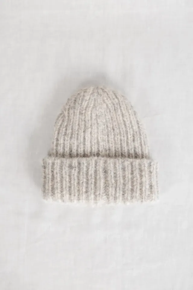 Jyoti Anatico berretto baby alpaca grigio chiaro
