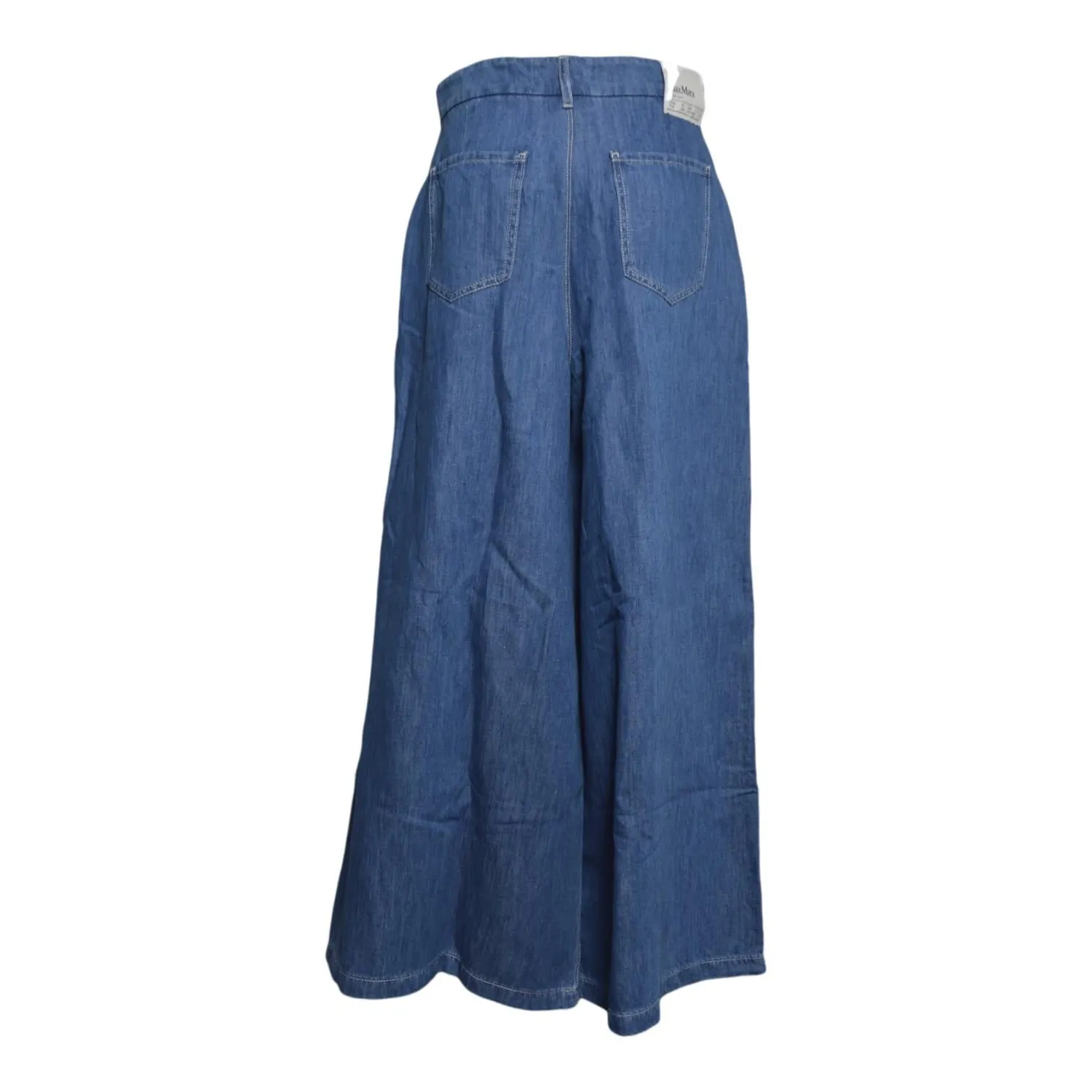 S Max Mara 2619181013600 jeans denim blu cotone e lino