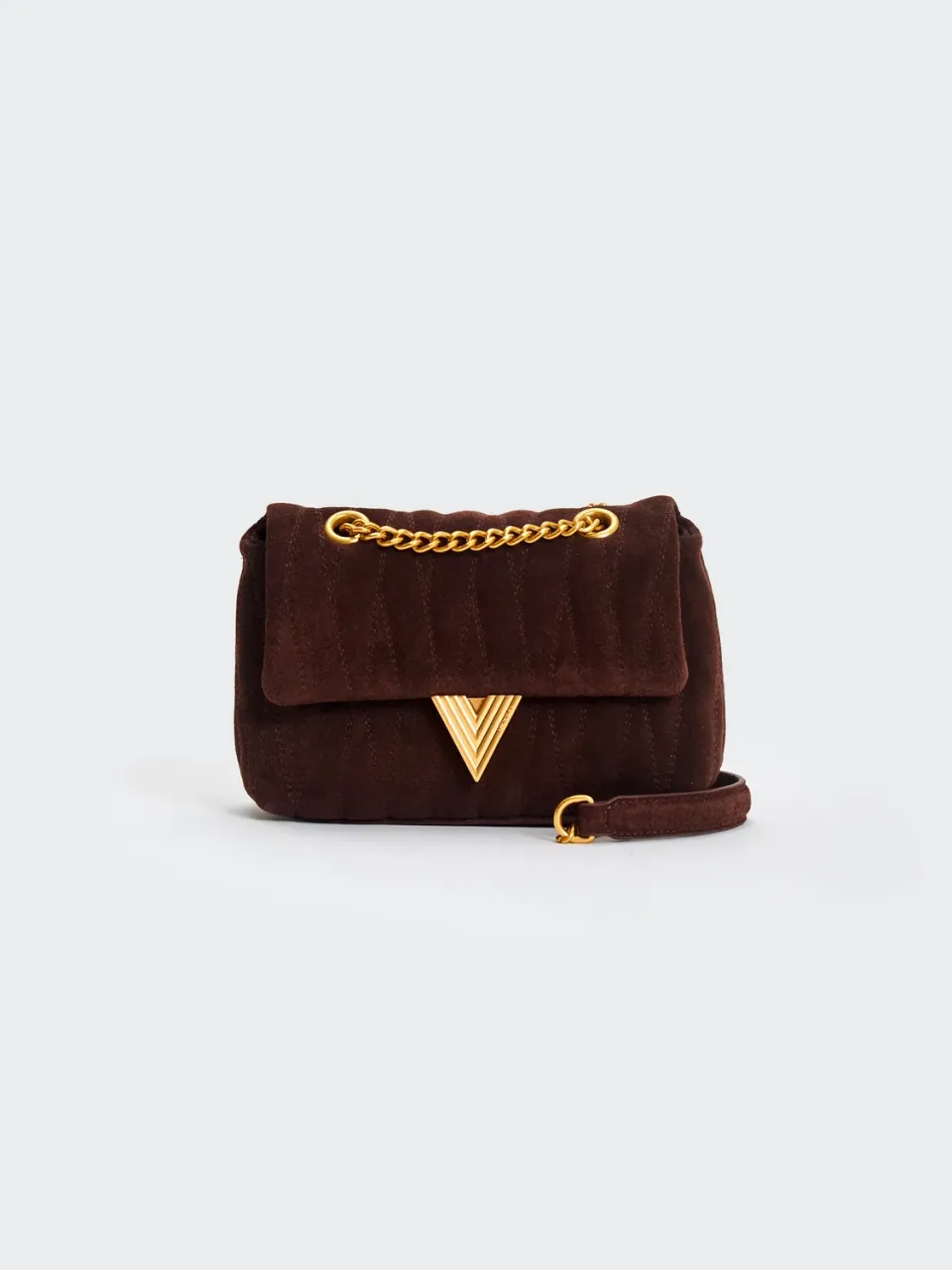 Vicolo Belleville Small borsa a spalla moka pelle
