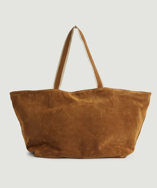Rodier borsa tote grande Lou camoscio camel