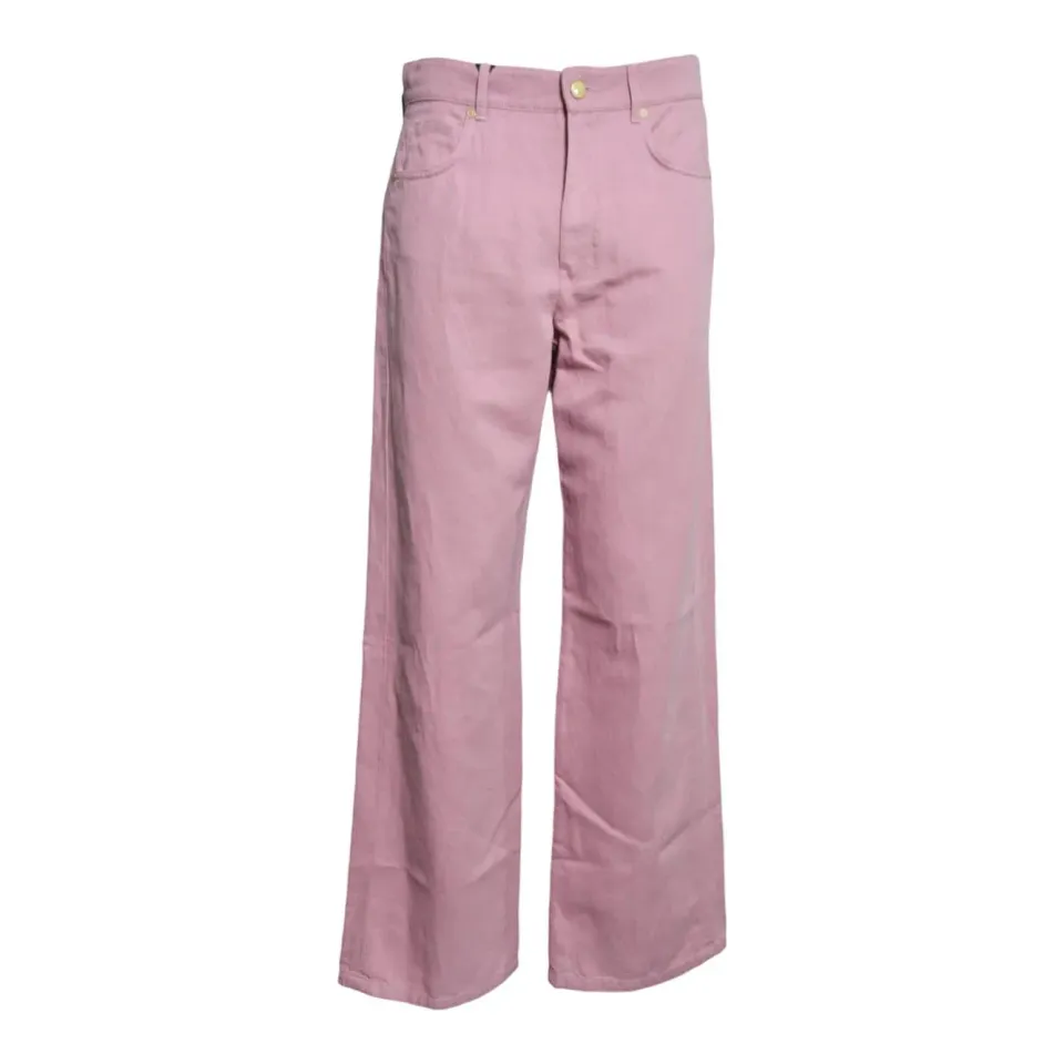 Max Mara Onorata 2619131083600 pantaloni rosa cotone lino