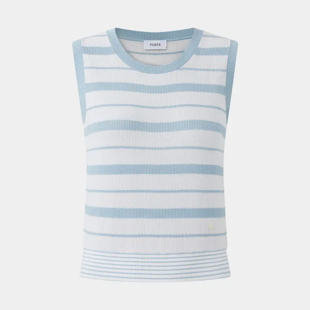 PORTS Striped SU8K806 gilet righe azzurro Casual