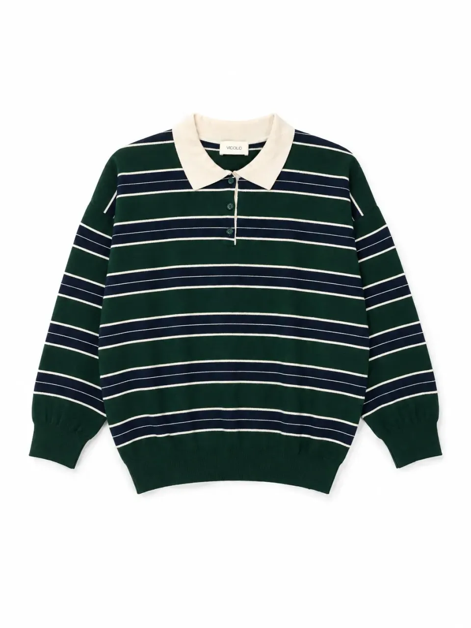 Vicolo polo a righe verde bottiglia