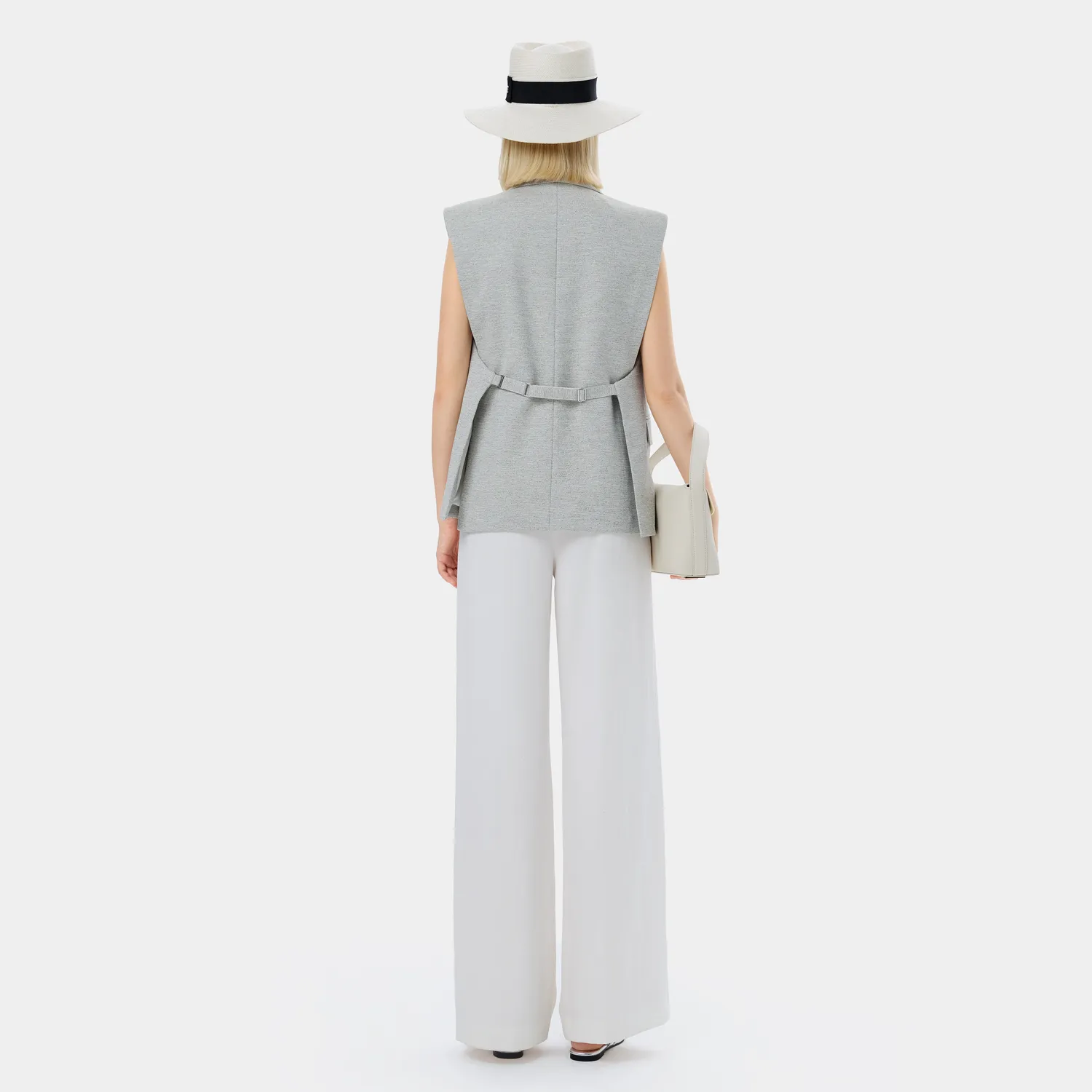 PORTS Silver Grey gilet silver birch mix da strati