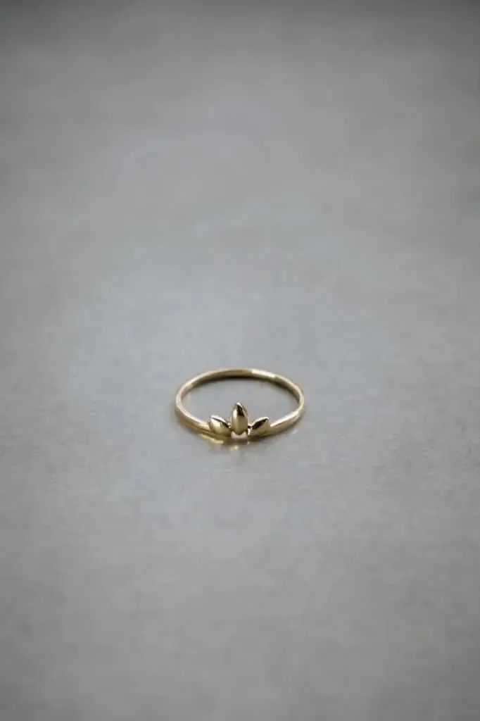 Jyoti - Fair Works Paudha anello ottone fiore