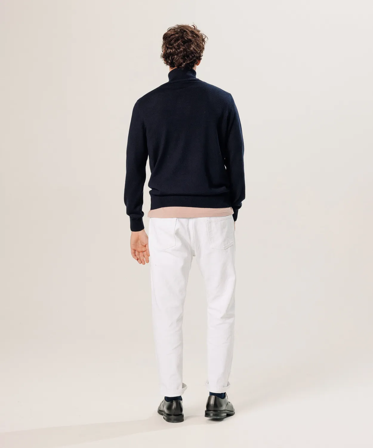 Rodier Dolcevita maglione lana merino blu notte