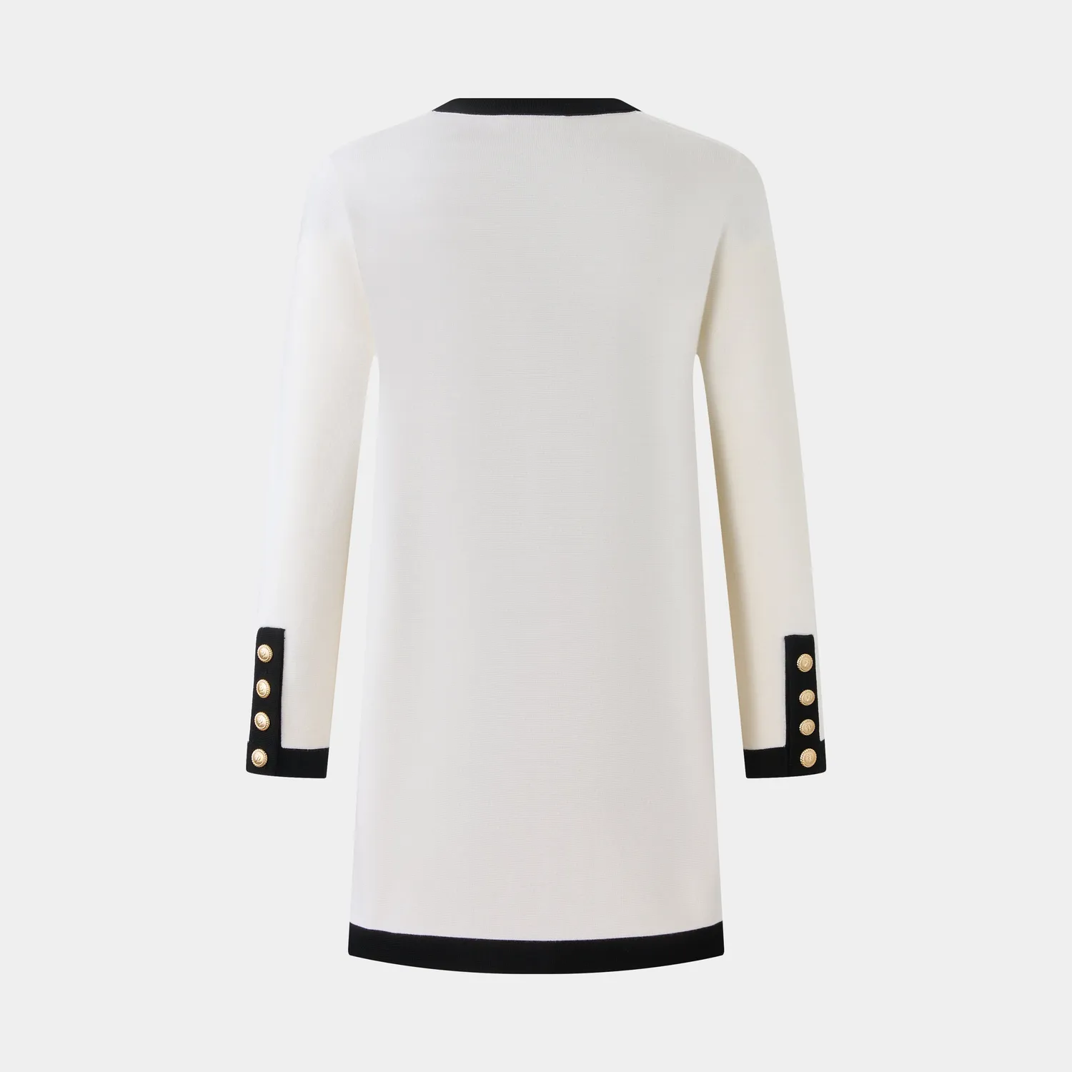 PORTS cardigan crema rifiniture nere donna bottoni