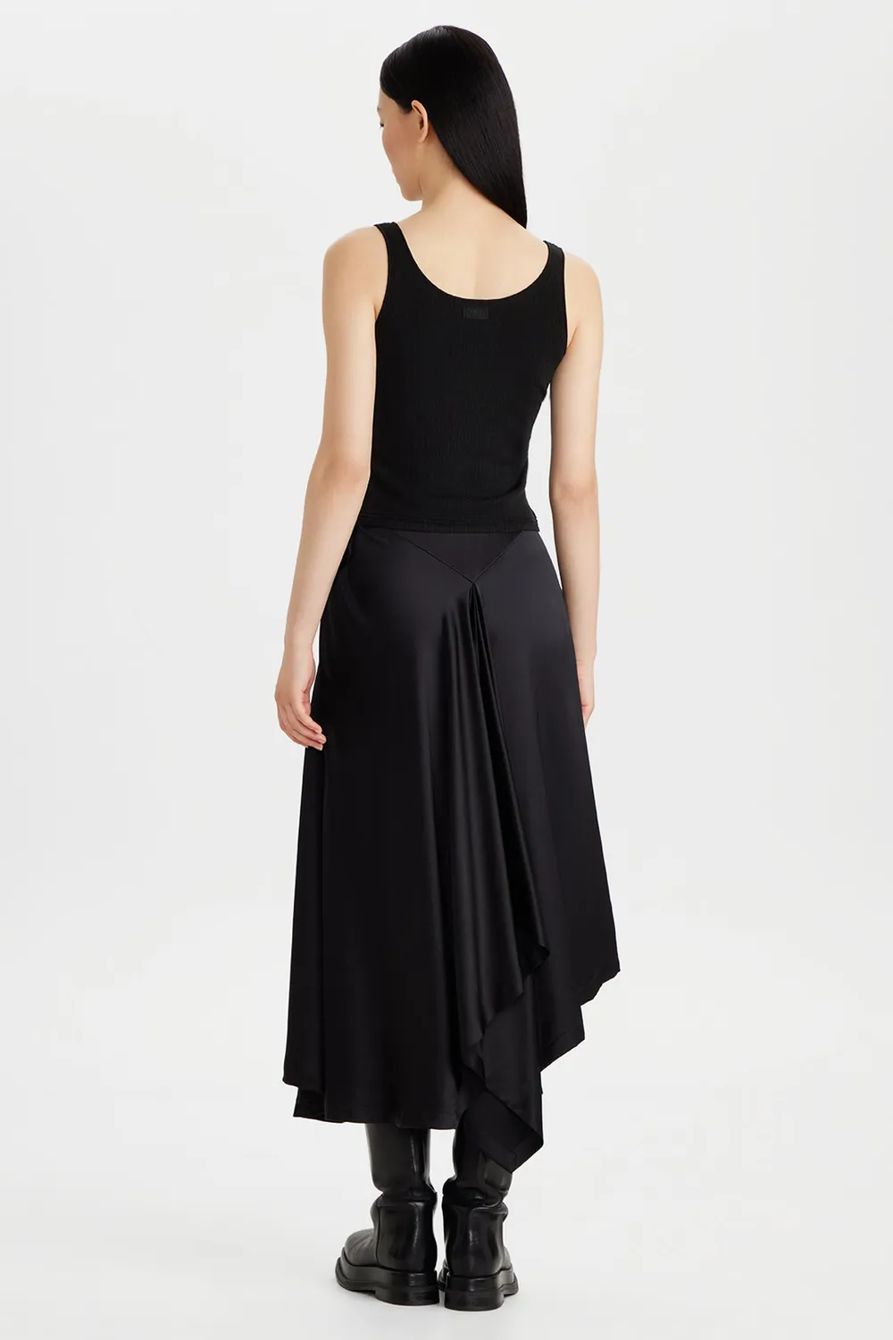 PORTS 1961 canotta lana nera scollo profondo