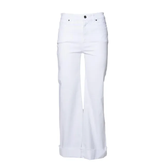 Solotre M1D0203A01 jeans bianco donna cotone elasticizzato