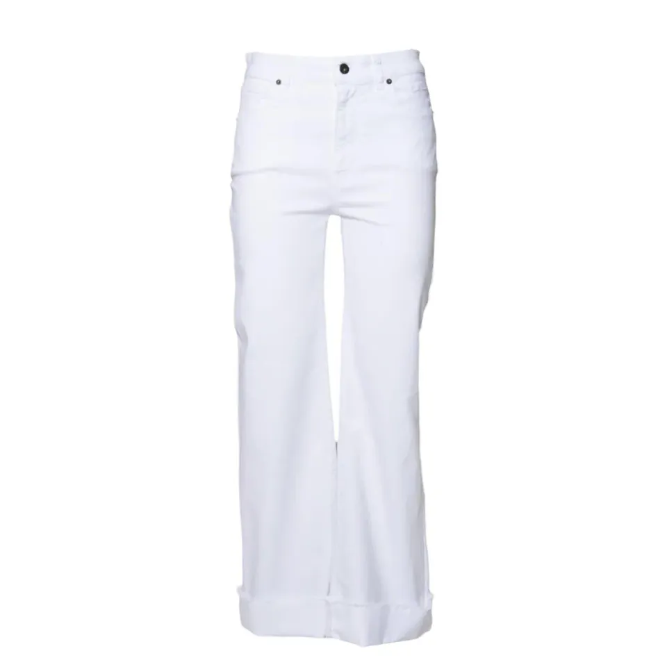 Solotre M1D0203A01 jeans bianco donna cotone elasticizzato