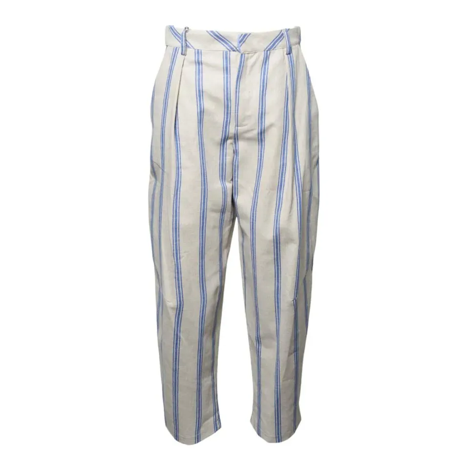 Front Street 8 37020 pantalone beige corda azzurro