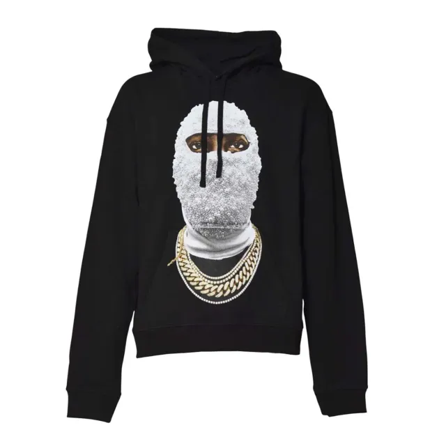 IH NOM UH NIT Mask NUW25258 felpa nera cappuccio S