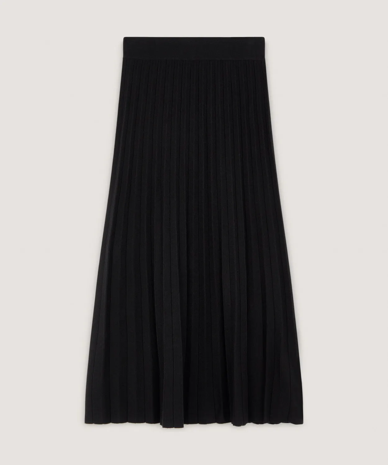 Rodier gonna in maglia plissettata nera donna