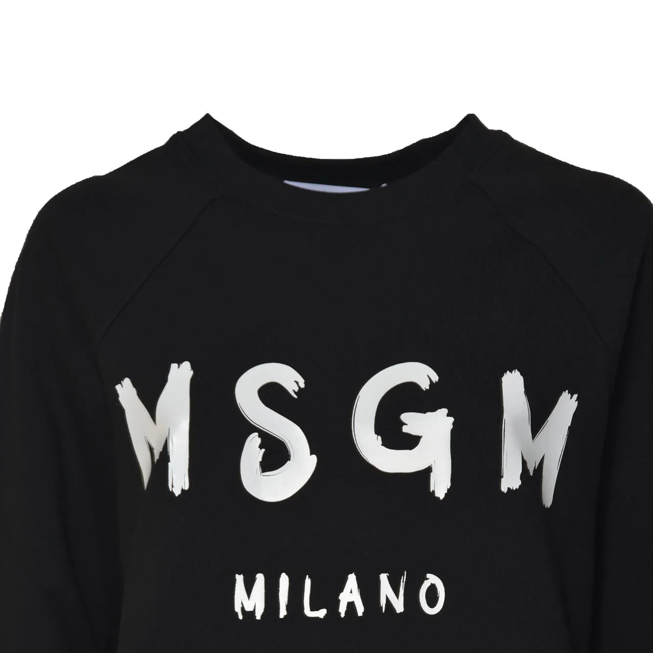 MSGM Pennellata 2000MDM513 Felpa Nero Bianco