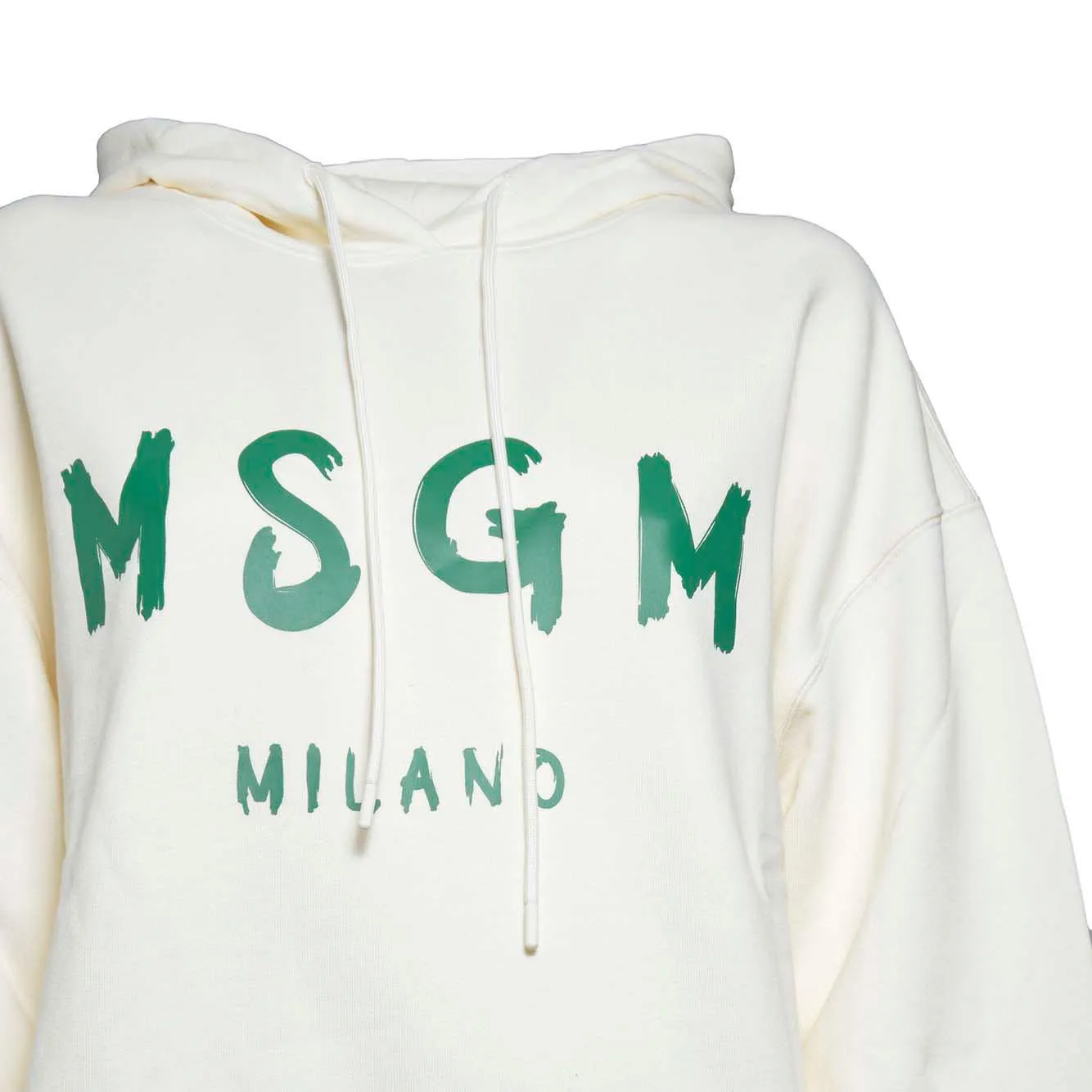 MSGM 3741MDM515247799 felpa cappuccio panna
