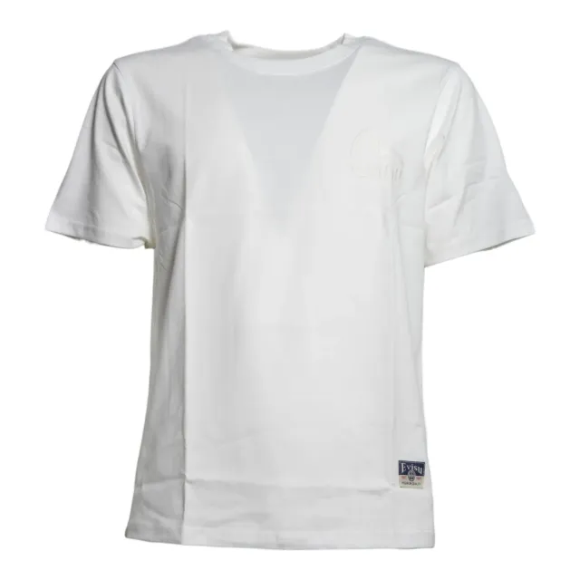Evisu 2ESHTM6TS1073 t-shirt bianca cotone