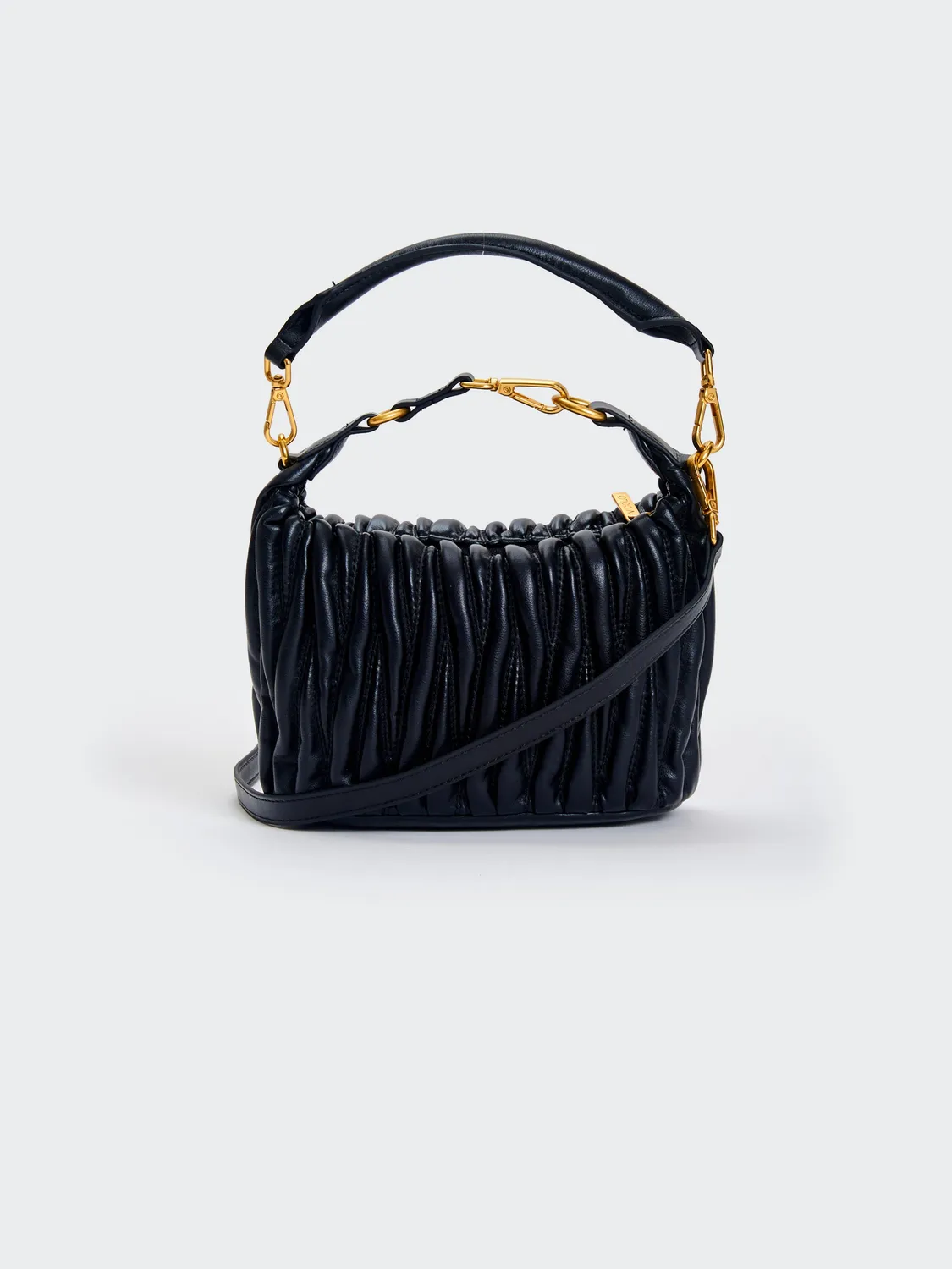 Vicolo Hook Borsa Trapuntata Puffy Nera Unica