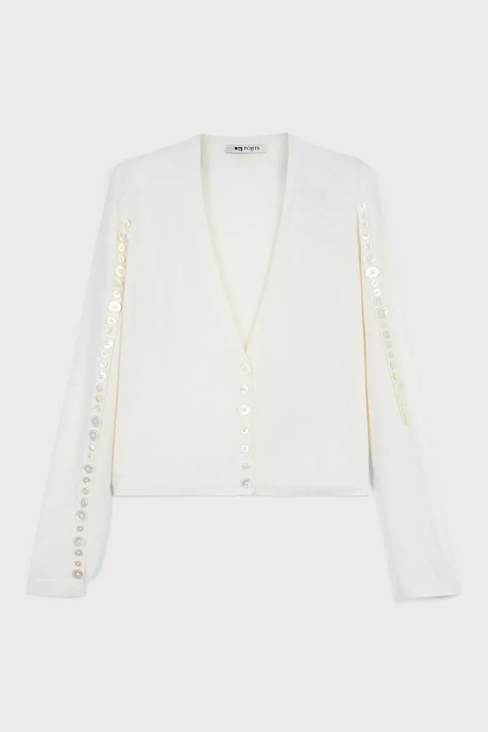 Ports 1961 PW425KFN05 Cardigan Avorio Bottoni M