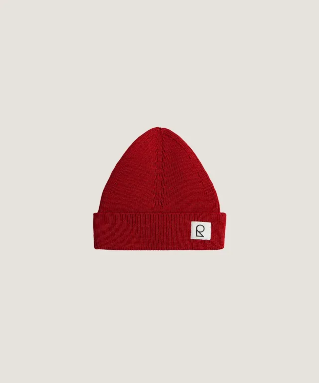 Rodier Cappello Lana Merino berretto rosso vermiglio
