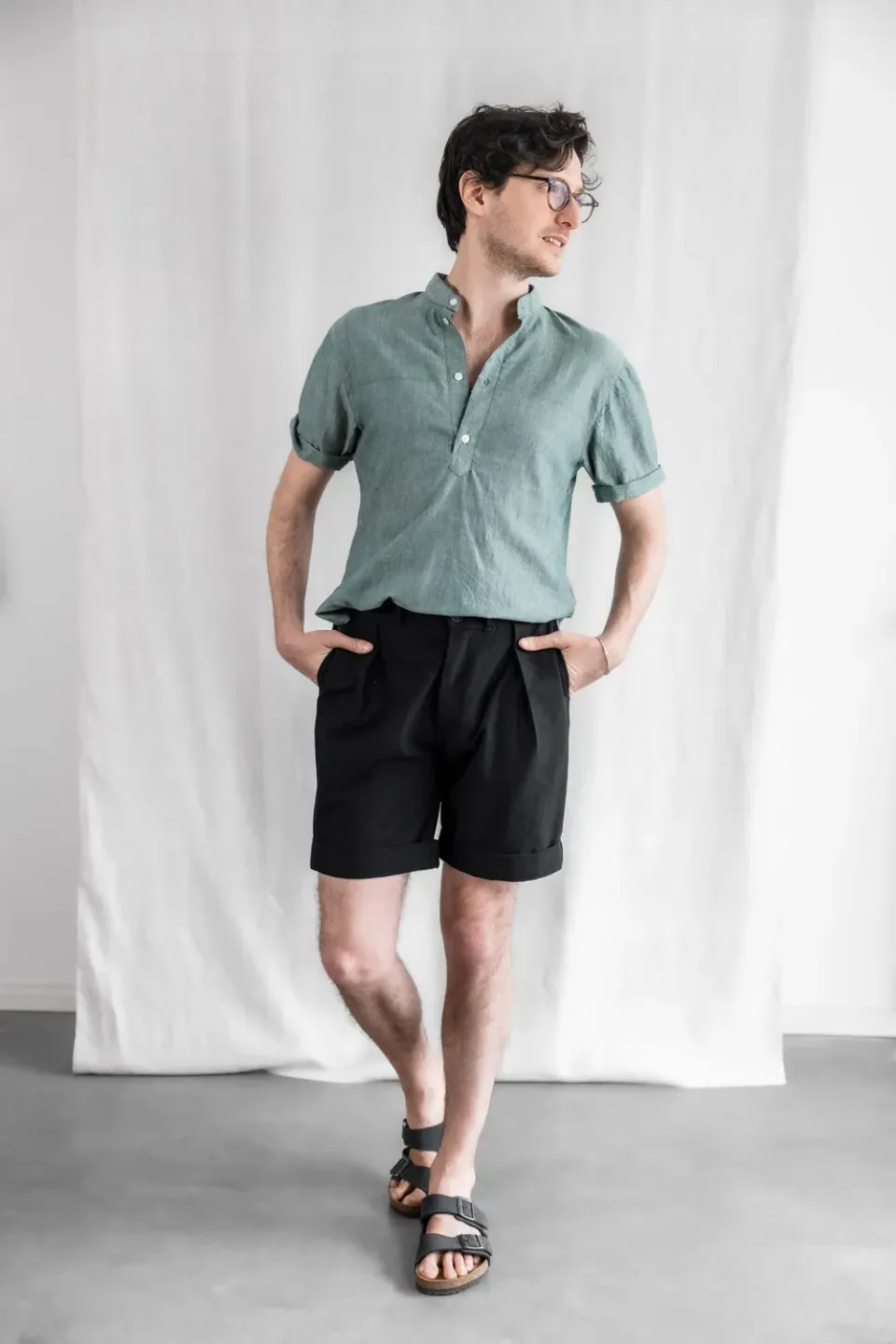 Jyoti Heet Black shorts cotone nero