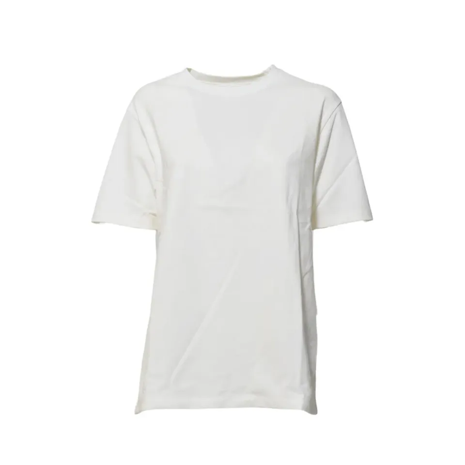 Jil Sander J40GC0142J20103 t-shirt panna donna cotone