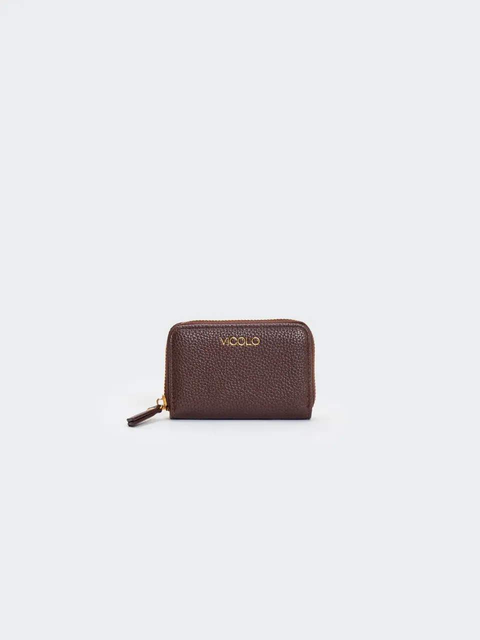 Vicolo Martellata portafoglio ecopelle moka zip