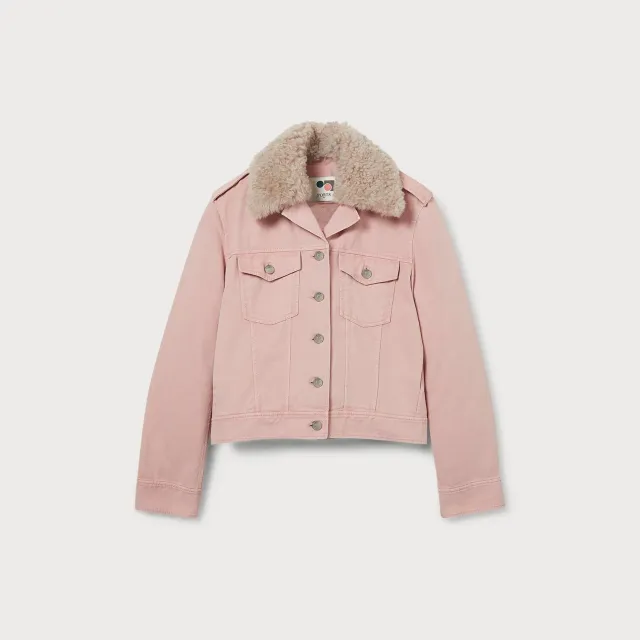 PORTS 1961 giacca denim imbottita rosa cipria